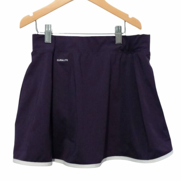 Adidas Women's Climalite Athletic Skort Skirt Purple/White Size Medium - Picture 2 of 10